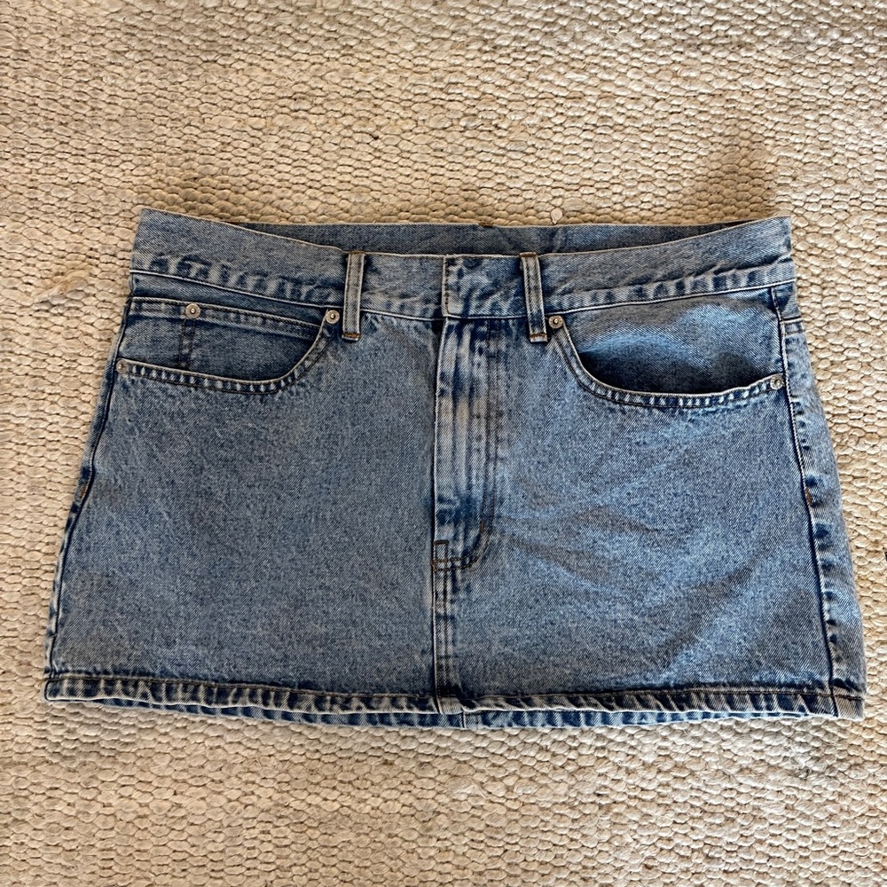Blue Denim Mini Skirt